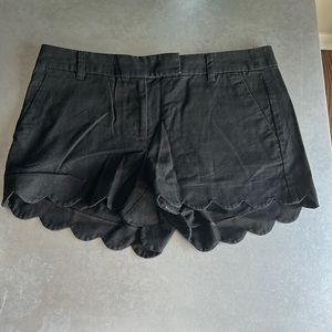 J Crew Black Scallop Short